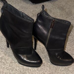 Michael Kors Sleek Black high heel platform Ankle Booties